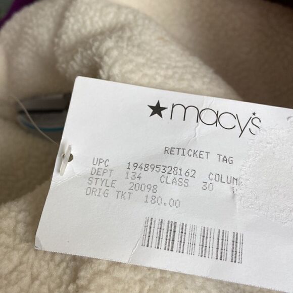 Columbia Wind jacket with lined with inner Sherpa Sz 1X purple Tags on - Picture 11 of 12